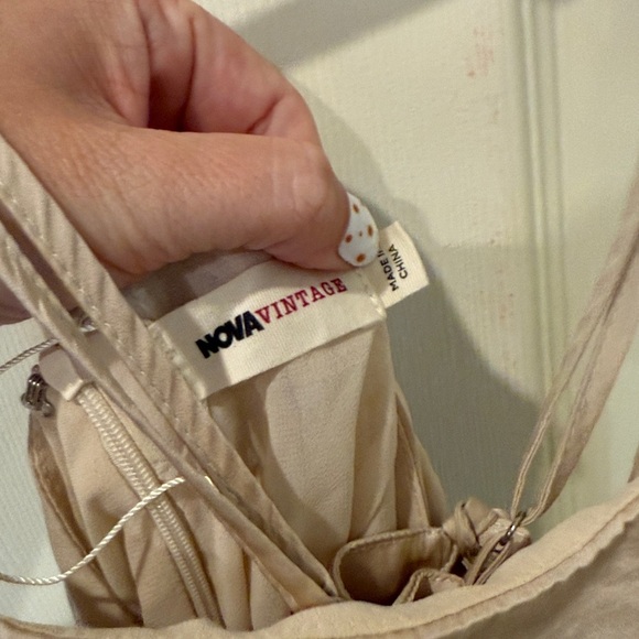 Nova Vintage cream maxi slip dress, XS - Picture 7 of 9